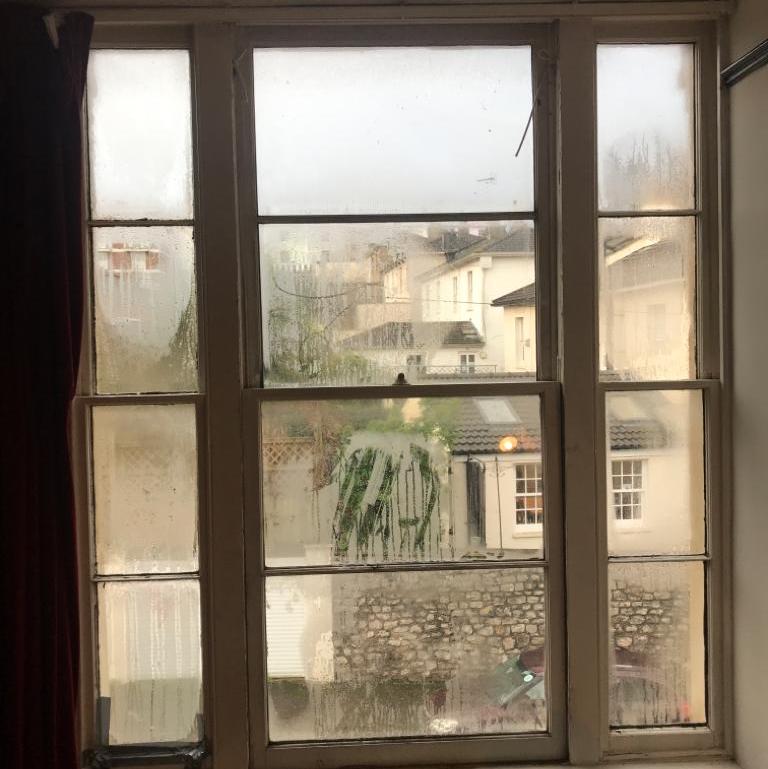 Sash windows with condensation issue in Bristol